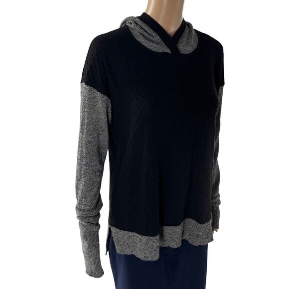 Smartwool Shadow Gray Pine Black Hooded Pullover Sweater - Picture 6 of 12